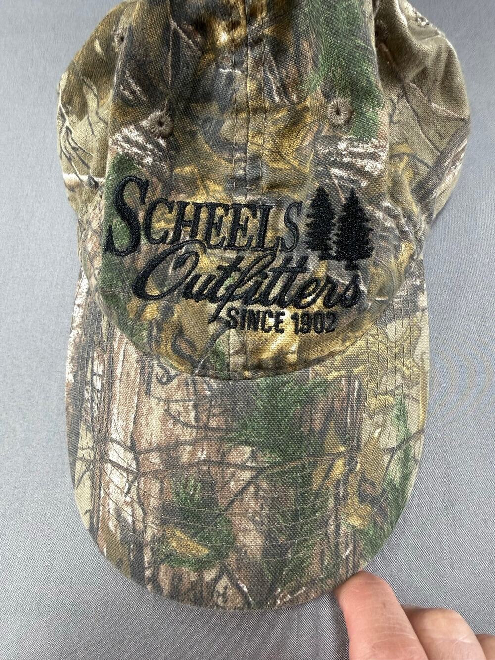 Scheels Outfitters Realtree Camo Baseball Cap Hat Adjustable Hunting Outdoors